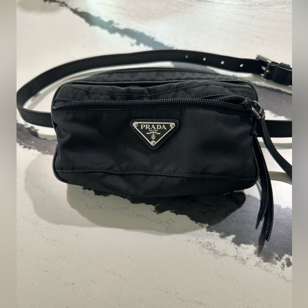 Prada Women's Nylon Belt Bag - Black - M